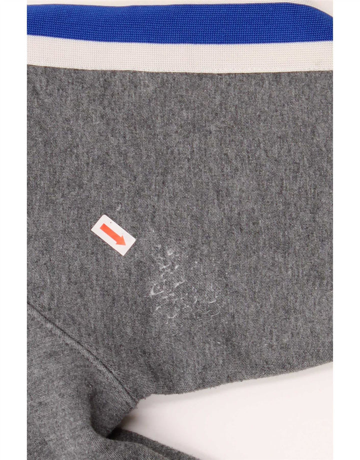 Guess moletom com capuz masculino cinza médio colorblock poliéster