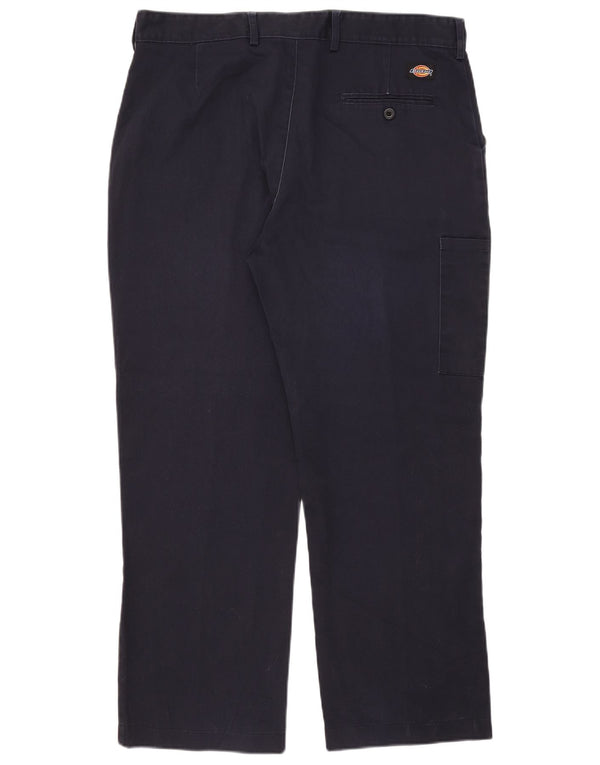 Calças cargo retas masculinas Dickies W38 L28 poliéster azul marinho