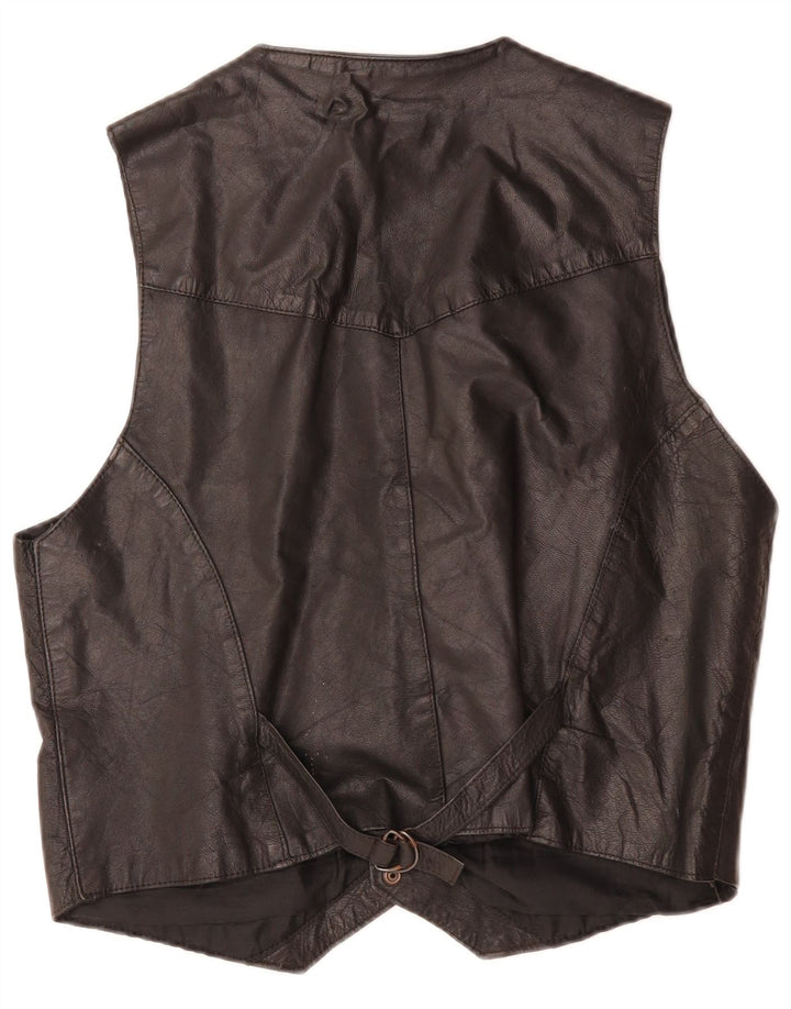Colete masculino de couro Akaso XL couro preto