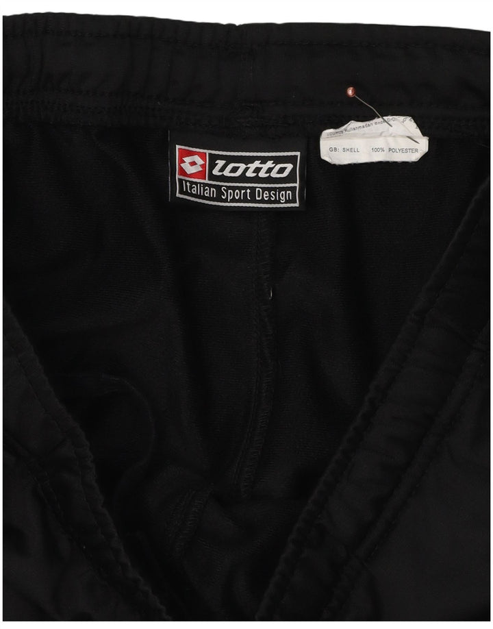 Calça esportiva masculina Lotto com estampa gráfica média preta em poliéster