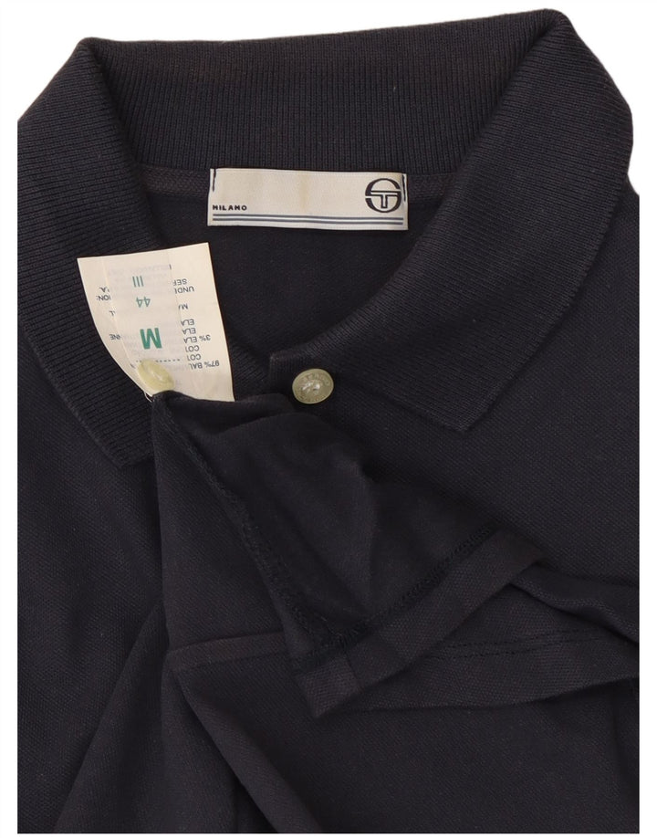 Camisa pólo feminina SERGIO TACCHINI Reino Unido 12 médio algodão azul marinho