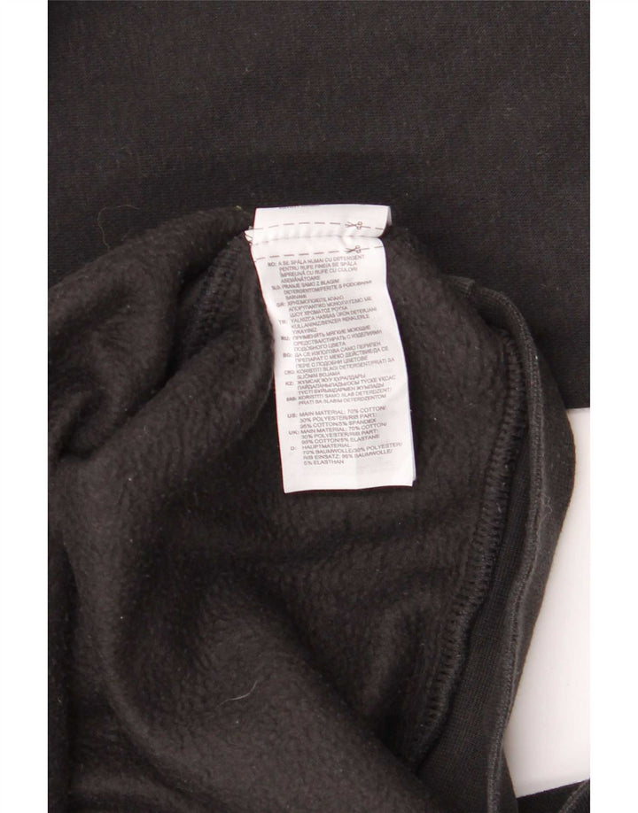 Adidas Mens Hoodie Jumper Médio Algodão Preto