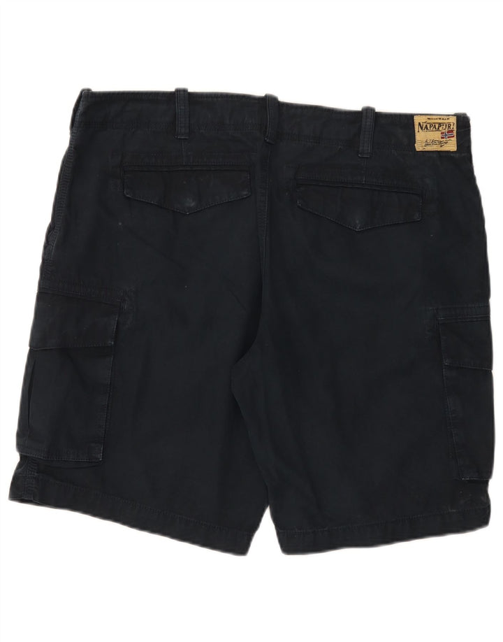 Shorts cargo masculino Napapijri W36 grande algodão azul marinho