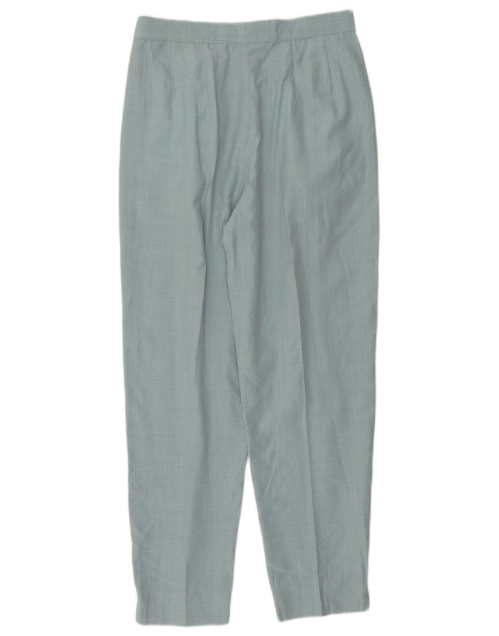 Belfe & Belfe Calça feminina de terno cônico IT 44 Médio W28 L27 Azul Rayon