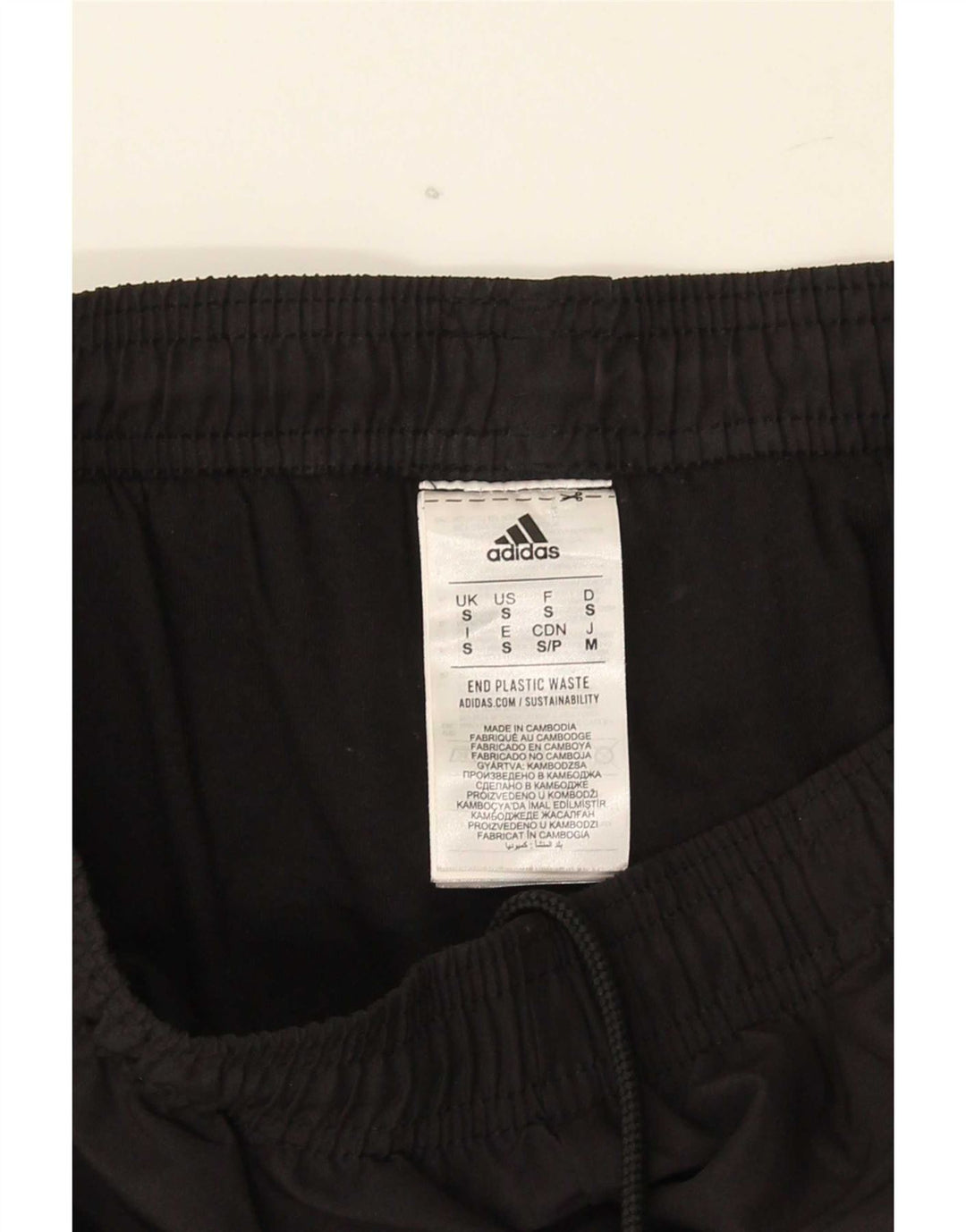 Adidas Mens Treino Calças Joggers Pequeno Poliéster Preto