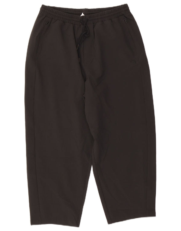 Puma Calça Capri Feminina UK 10 Pequena Poliéster Preto