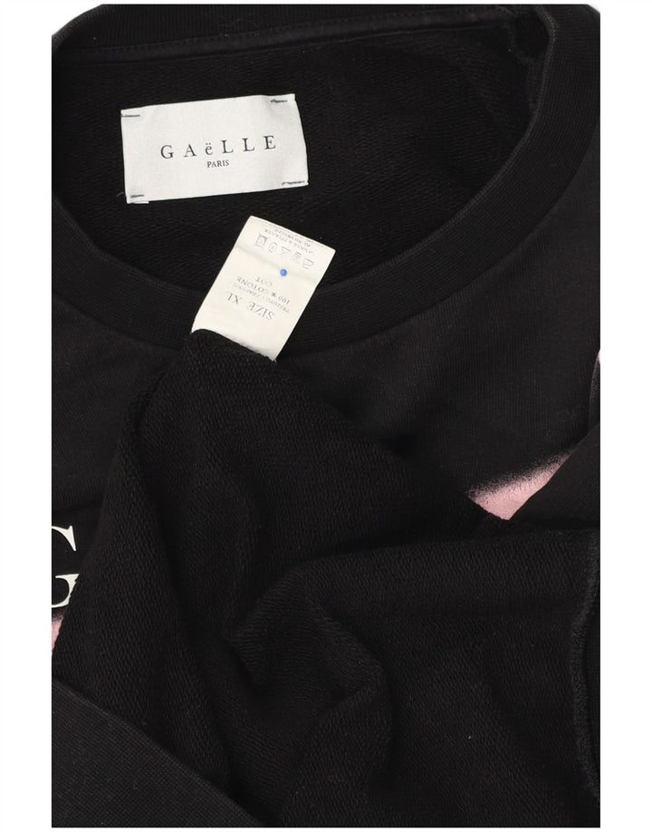 GAELLE moletom gráfico masculino jumper XL algodão preto