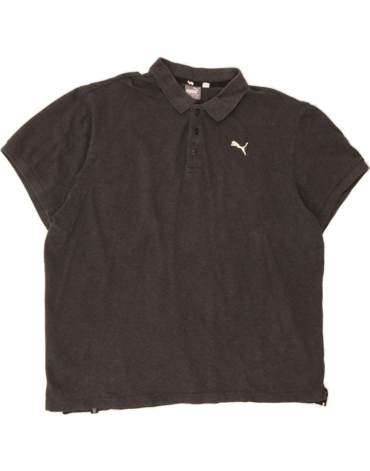 PUMA Mens Polo Shirt 2XL Grey Cotton Vintage Puma and Second-Hand Puma from Messina Hembry 