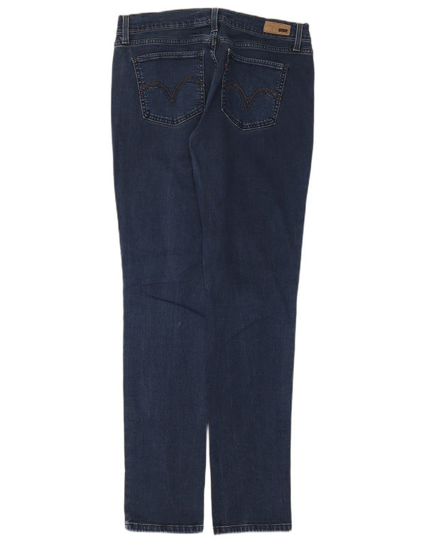 Calça jeans feminina Levi's 524 cintura baixa W30 L32 azul marinho algodão
