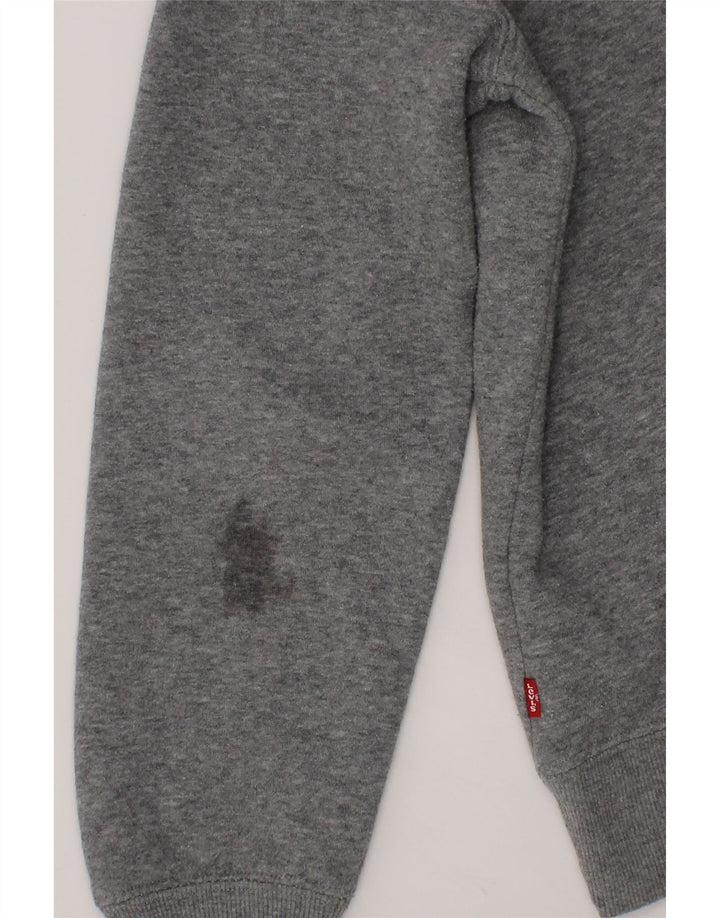 LEVI'S Boys Graphic Hoodie Jumper 11-12 Years Grey Cotton Vintage Levi's and Second-Hand Levi's from Messina Hembry 