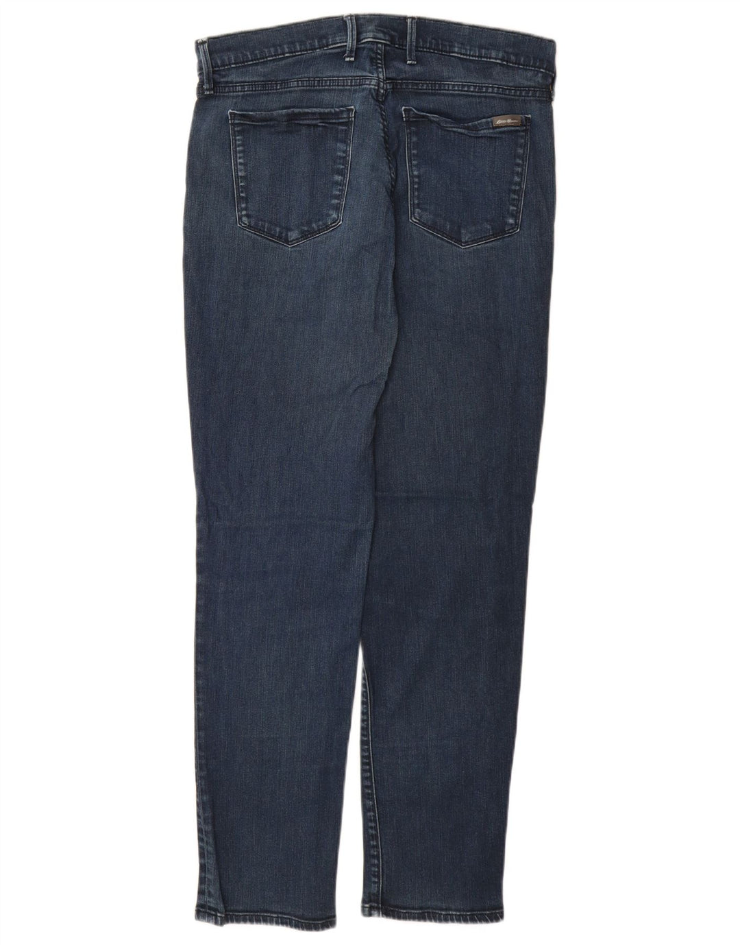 EDDIE BAUER Calça jeans reta feminina de cintura alta US 14 XL W32 L29 azul