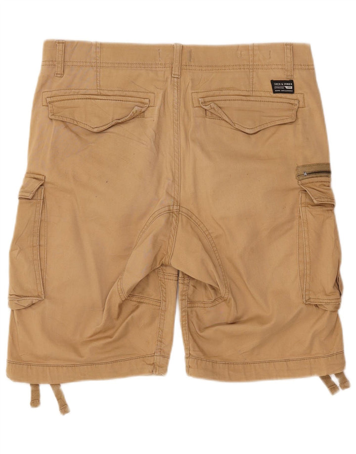 Shorts cargo masculino JACK & JONES pequeno W32 algodão bege