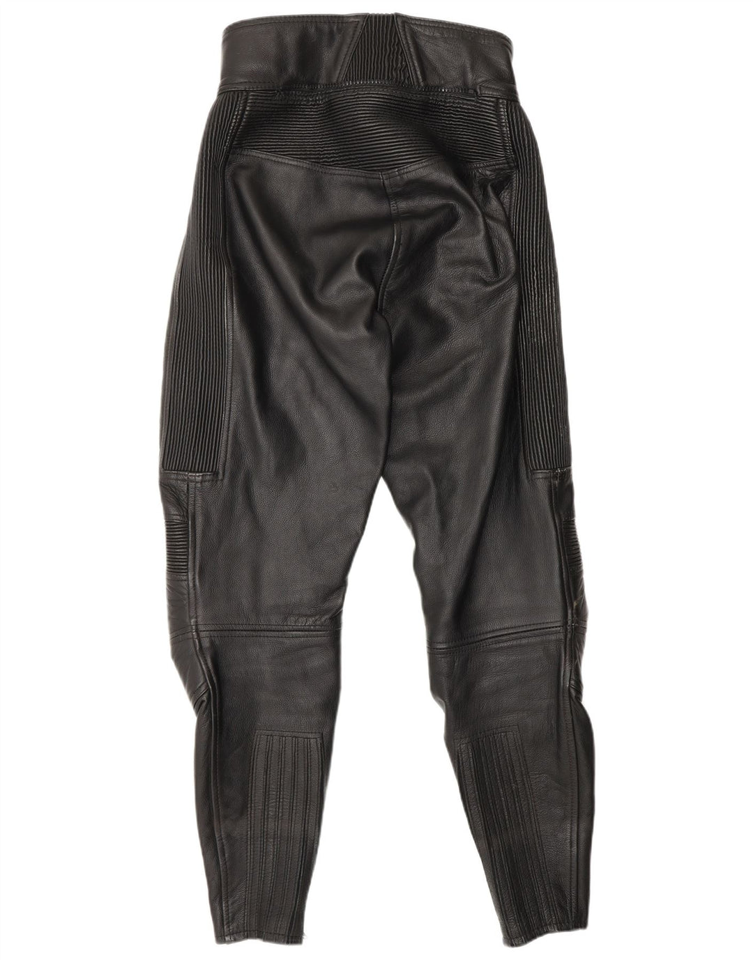 Calça feminina de couro BELSTAFF Moto Racer Reino Unido 14 médio W28 L29 preta