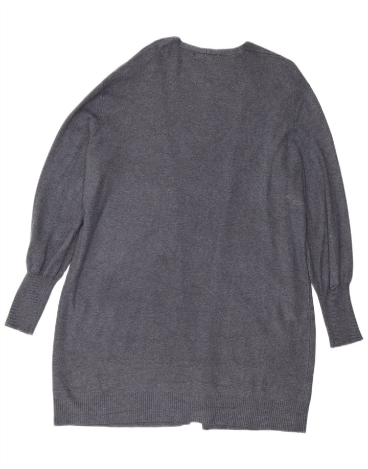 Suéter cardigã feminino aberto com palangre MARKS & SPENCER Reino Unido 16 grande azul