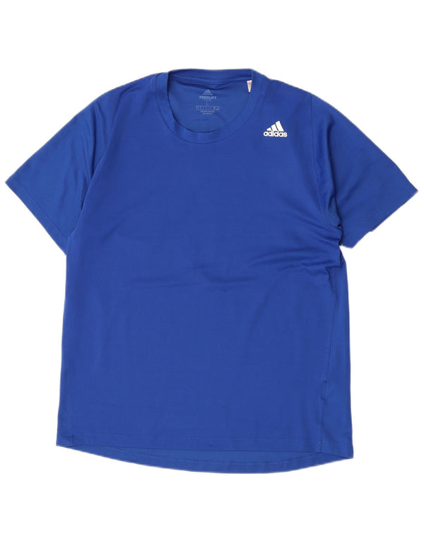 Adidas Mens Primegreen Camiseta Top Grande Azul Poliéster
