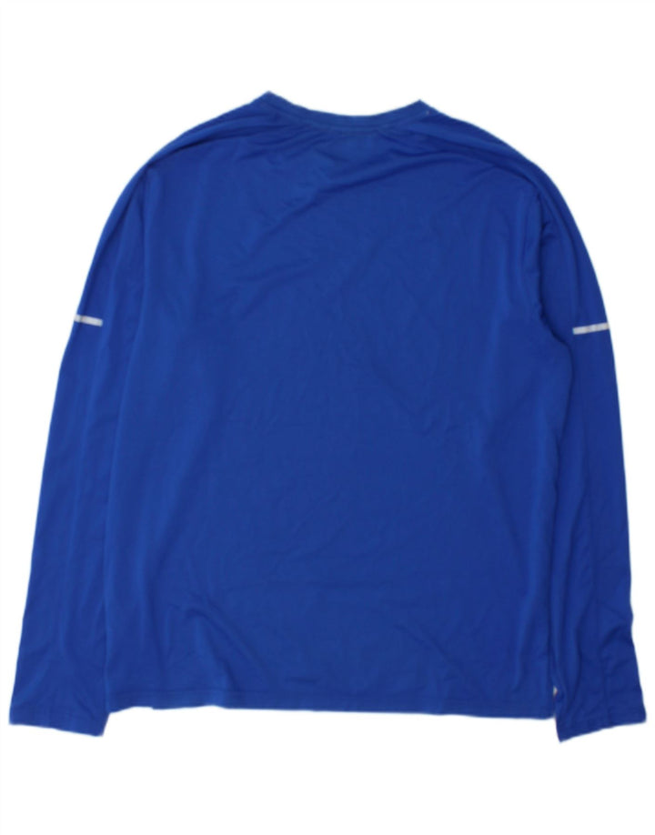 New Balance Masculino Top Manga Longa Grande Poliéster Azul