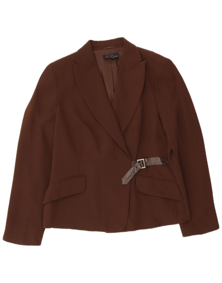 Jaqueta blazer feminina LUISA SPAGNOLI IT 48 XL marrom poliéster