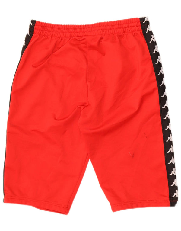 Kappa Mens Graphic Sport Shorts Pequeno Poliéster Colorblock Vermelho