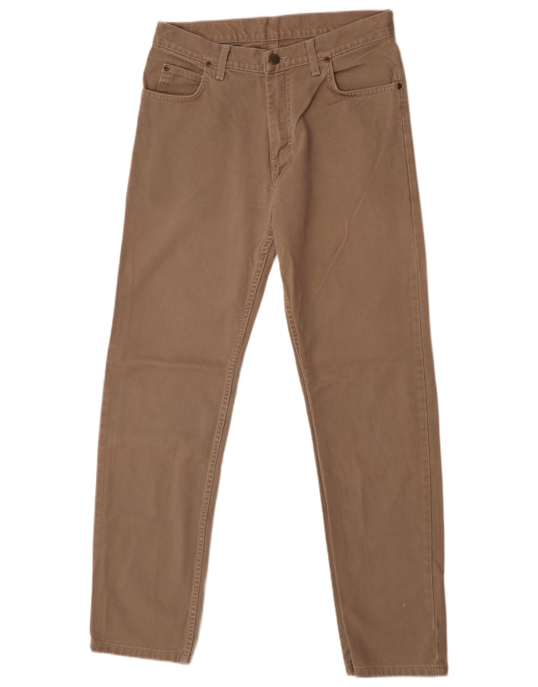 Lee Mens Brooklyn Straight Jeans W33 L34 Algodão Bege