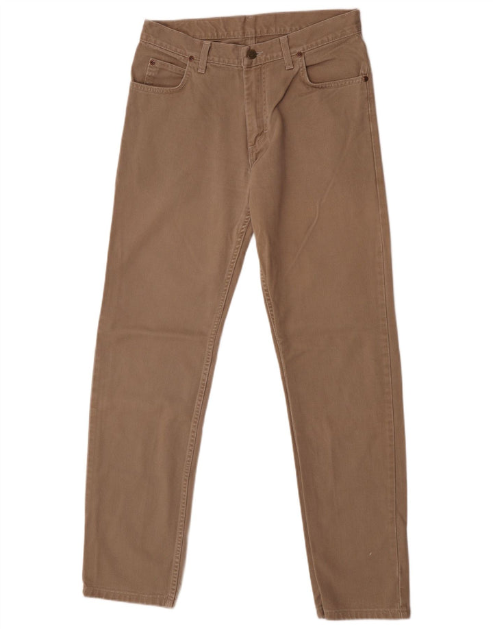 Lee Mens Brooklyn Straight Jeans W33 L34 Algodão Bege