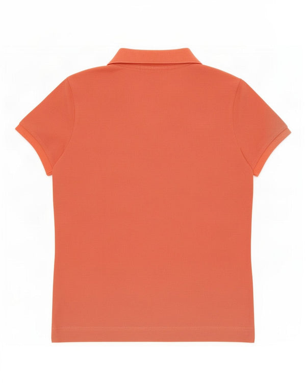Polo Lacoste Menina 13-14 Anos Laranja Algodão