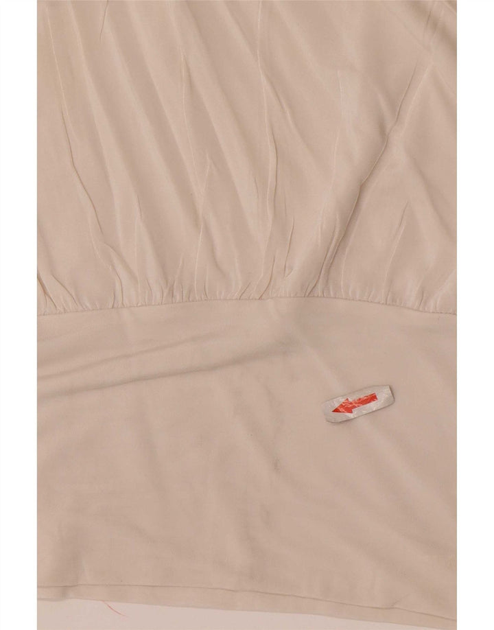 Blusa feminina sem mangas Calvin Klein US 6 médio branco viscose