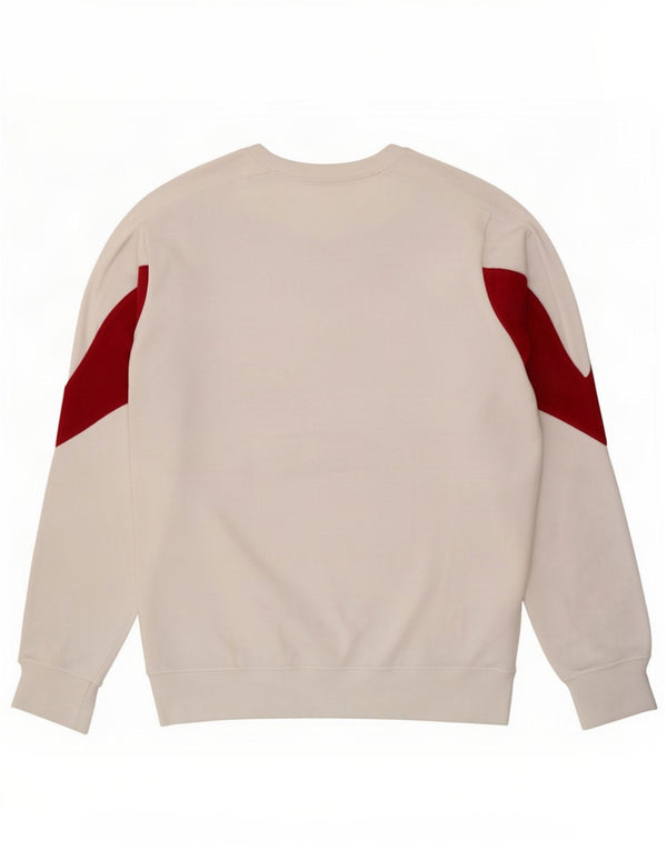 Champion moletom masculino jumper médio branco colorblock algodão