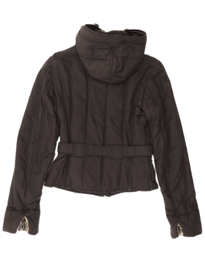 Jaqueta corta-vento feminina Refrigiwear Cruz com capuz Reino Unido 12 médio preto