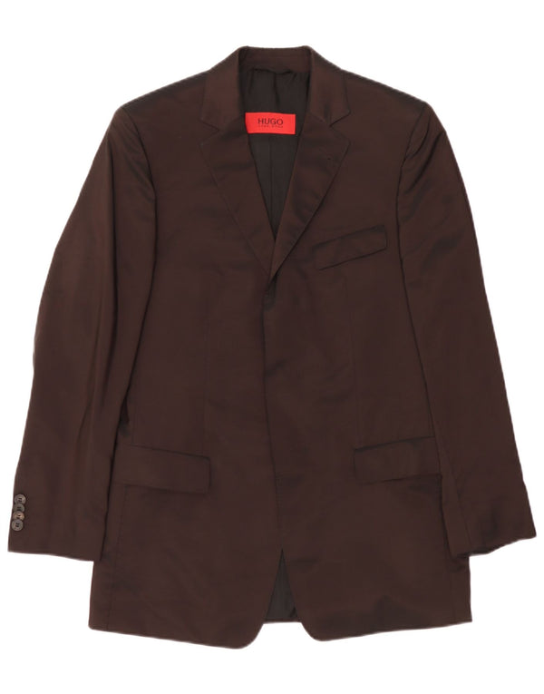 Jaqueta Blazer Masculina Hugo Boss EU 44 XS Acetato Marrom