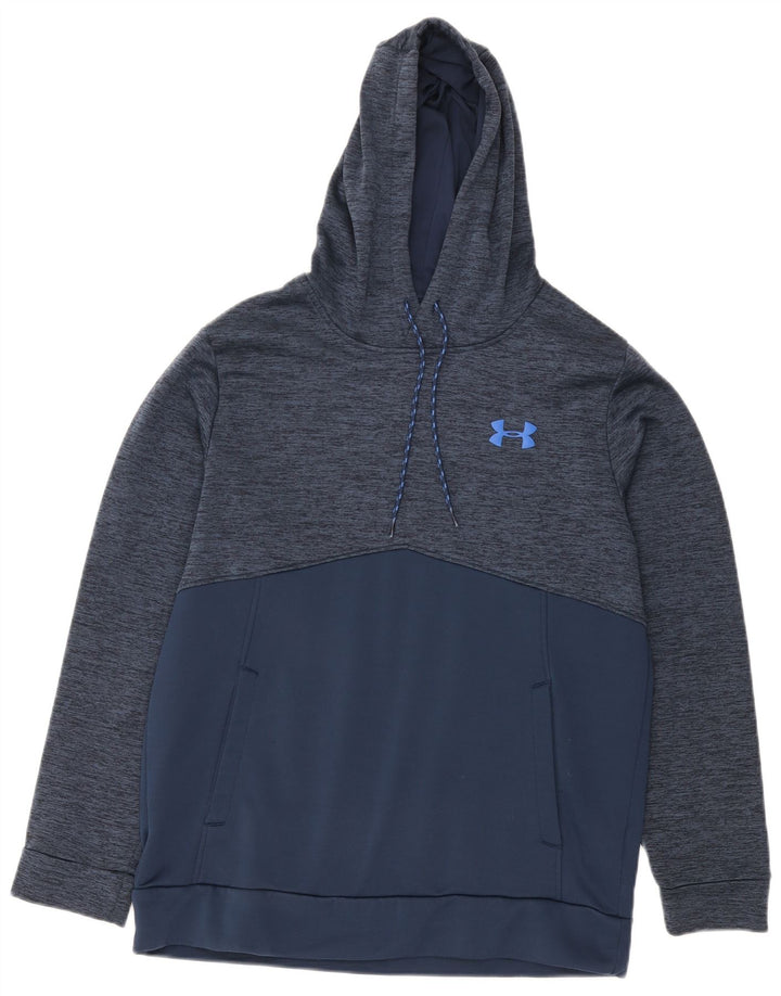 Under Armour masculino Cold Gear moletom com capuz médio azul marinho salpicado