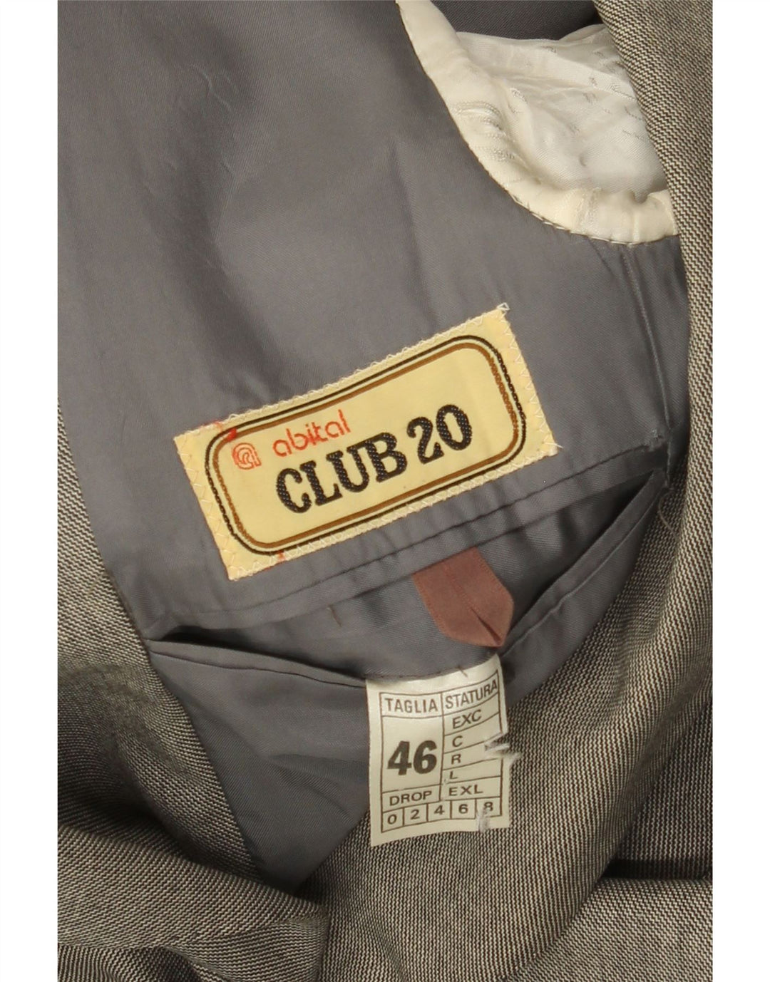 Jaqueta blazer masculina vintage com 2 botões IT 46 cinza pequeno