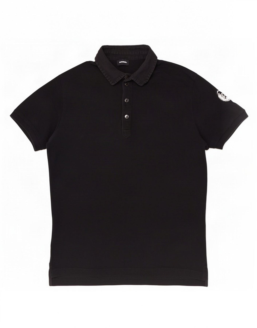 Camisa polo masculina Diesel médio algodão preto