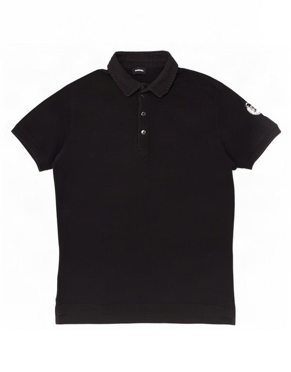 Camisa polo masculina Diesel médio algodão preto