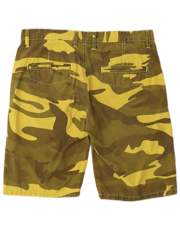 Maui and Sons Mens Chino Shorts IT 48 Médio W32 Algodão Camuflado Verde
