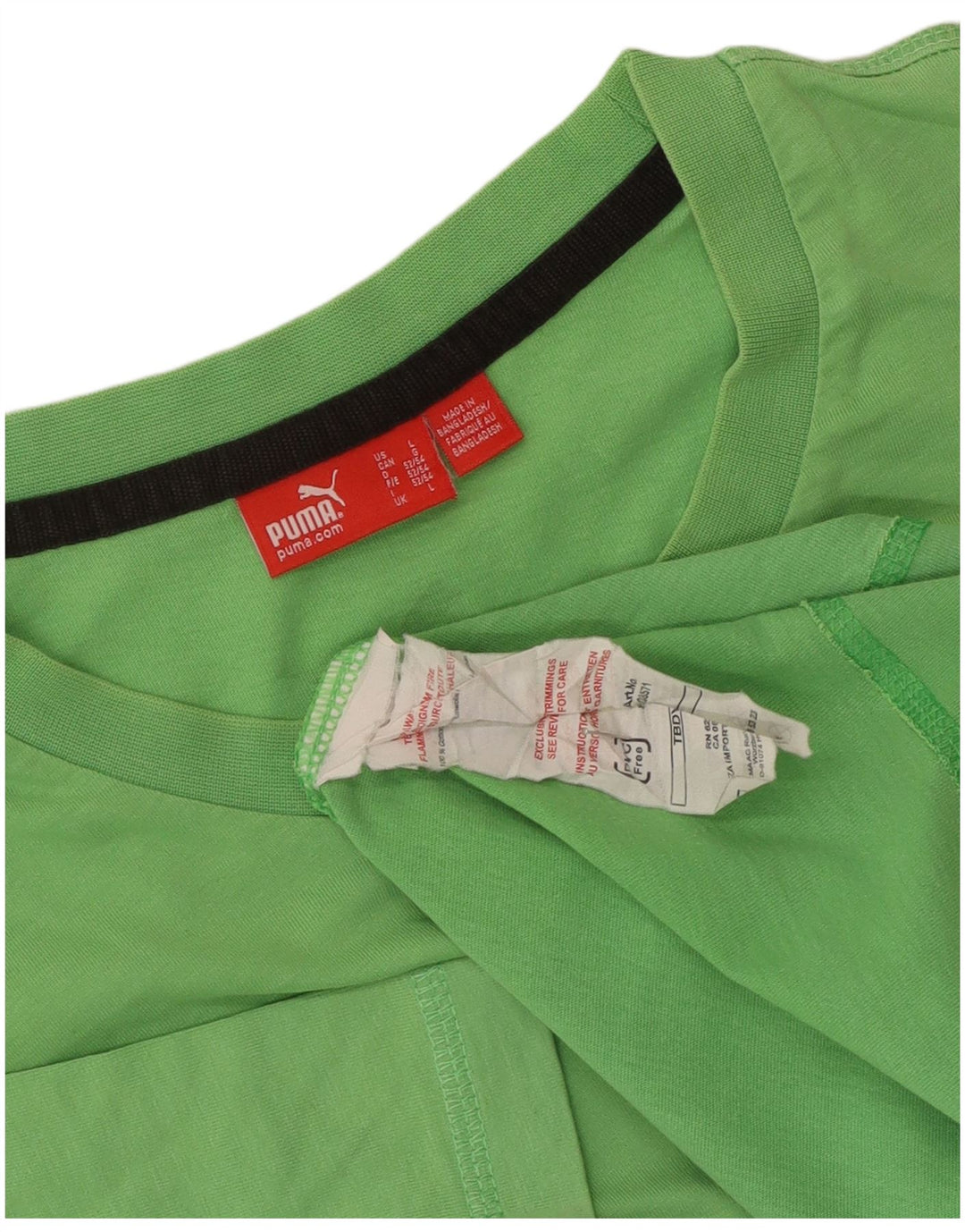 Puma Mens Graphic T-Shirt Top Grande Algodão Verde