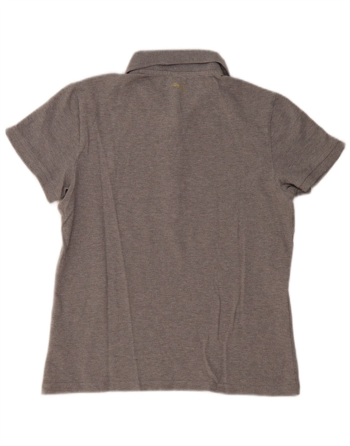 Camisa polo feminina PUMA UK 14 algodão cinza médio