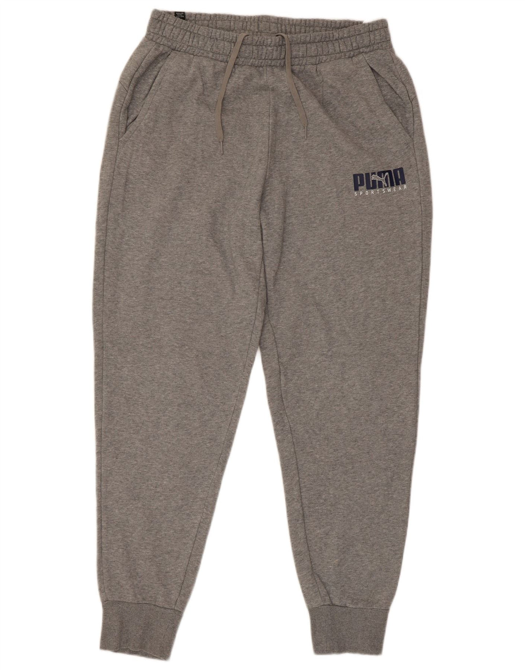 Calça esportiva masculina Puma Graphic Joggers grande algodão cinza
