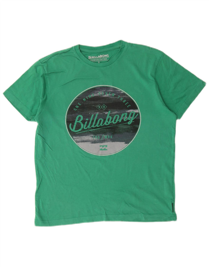 Camiseta gráfica masculina Billabong top pequeno algodão verde