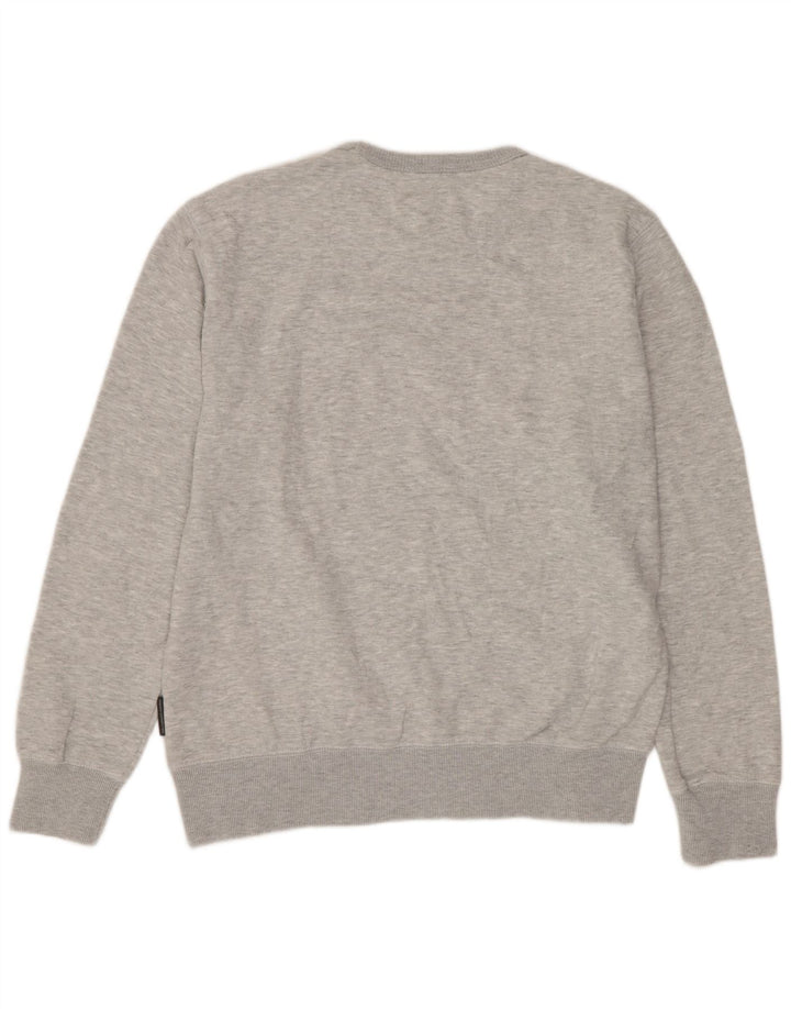Moletom masculino French Connection Jumper grande algodão cinza