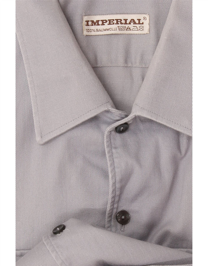 IMPERIAL Mens Short Sleeve Shirt Large Blue Cotton Vintage Imperial and Second-Hand Imperial from Messina Hembry 