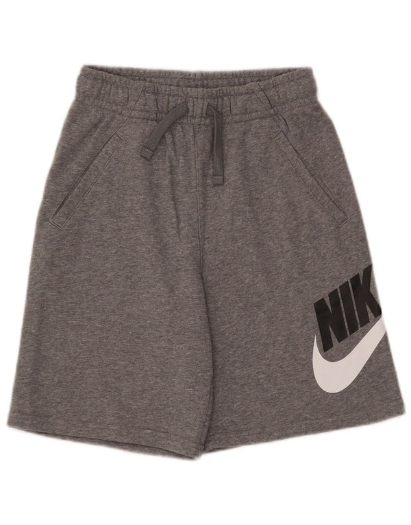 Shorts esportivos gráficos Nike Boys Standard Fit 12-13 anos grandes de algodão cinza