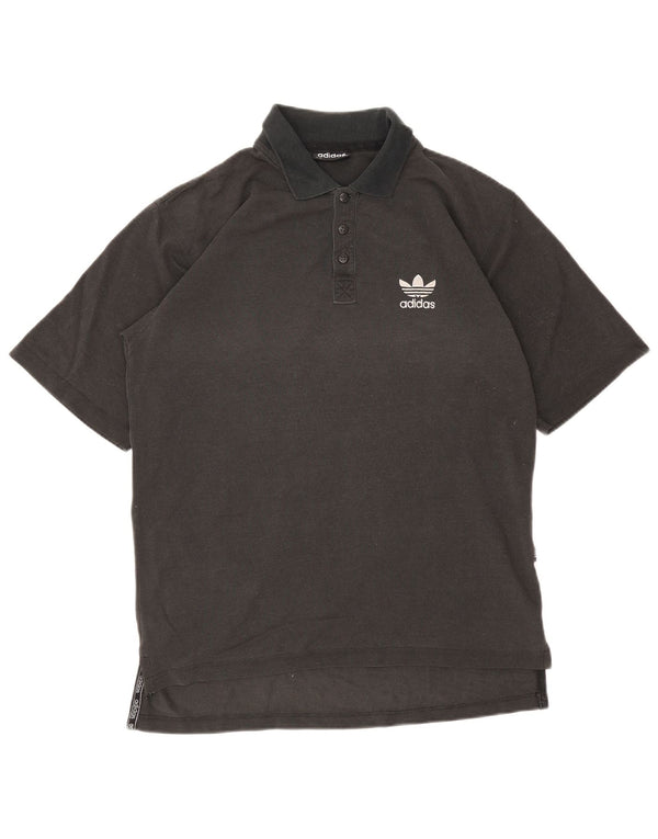 ADIDAS Mens Polo Shirt UK 38/40 Médio Algodão Preto
