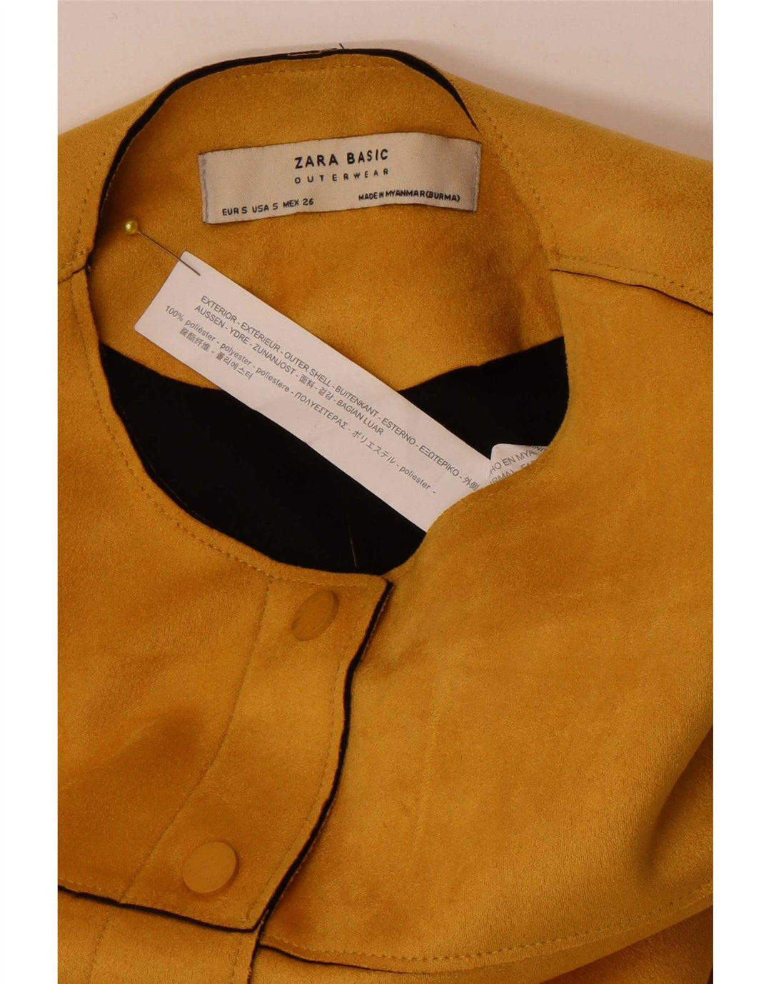 Zara Womens Bolero Jacket UK 10 Pequeno Poliéster Amarelo