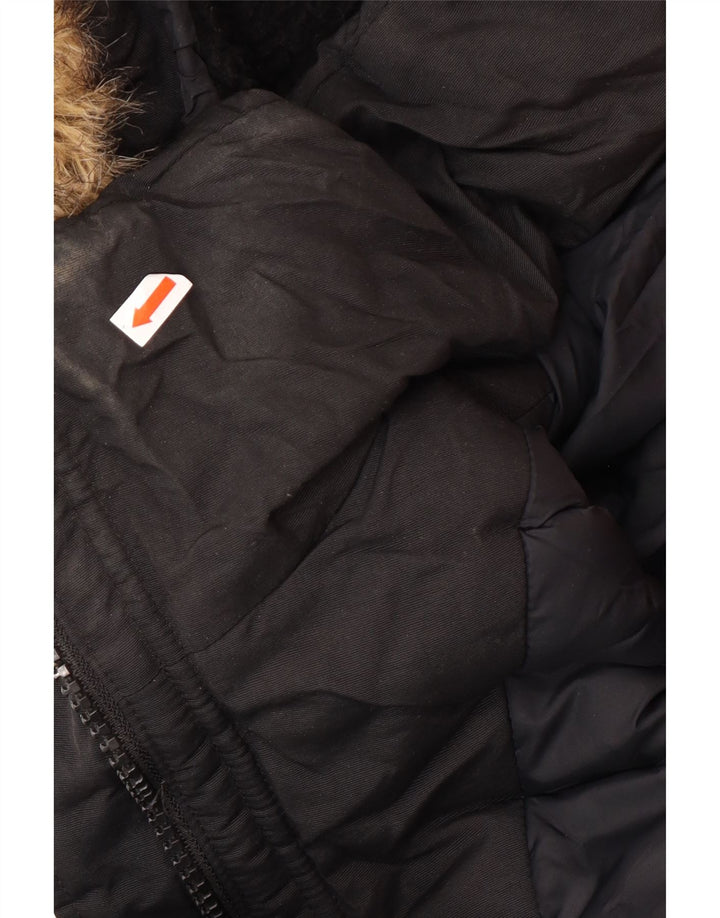 Jaqueta Parka Feminina Superdry Reino Unido 12 Médio Preto Inverno