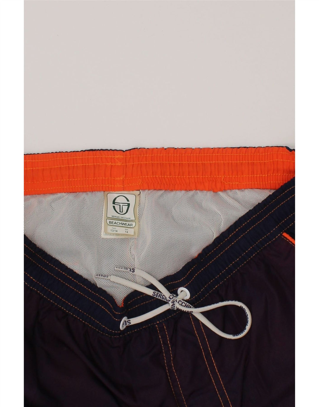 Shorts de banho Sergio Tacchini meninos 13-14 anos azul marinho manchado