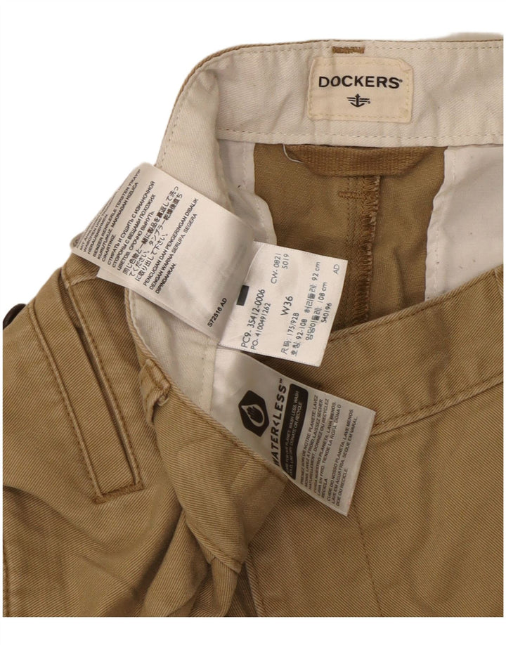Shorts cargo masculino DOCKERS W36 grande algodão bege
