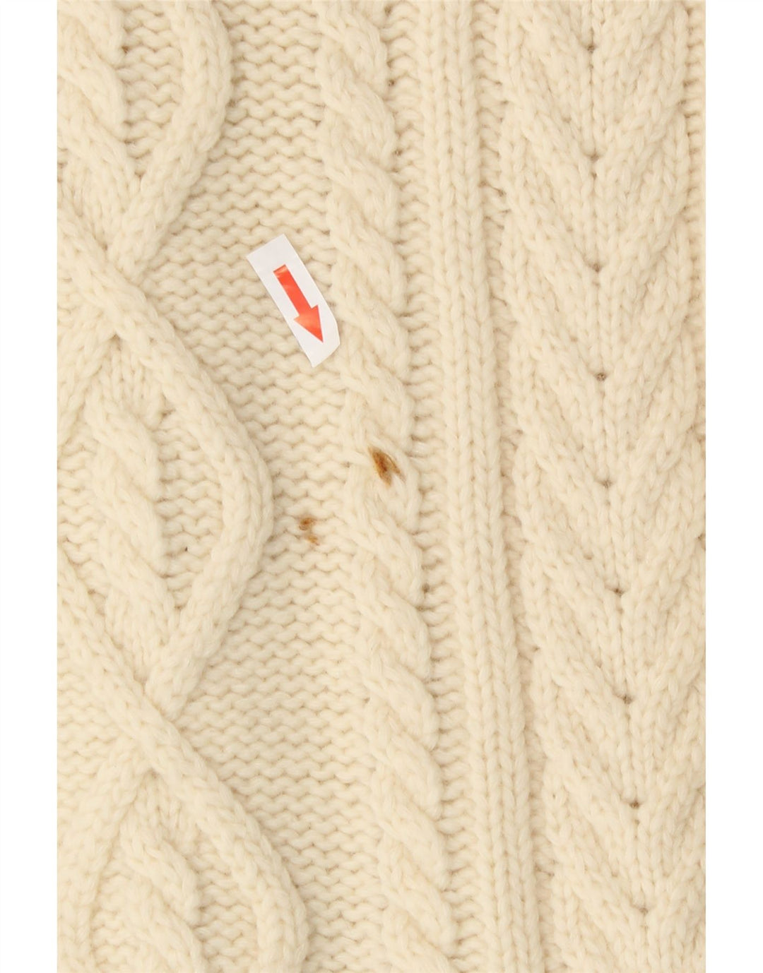Suéter cardigã feminino vintage IT 44 médio off white lã