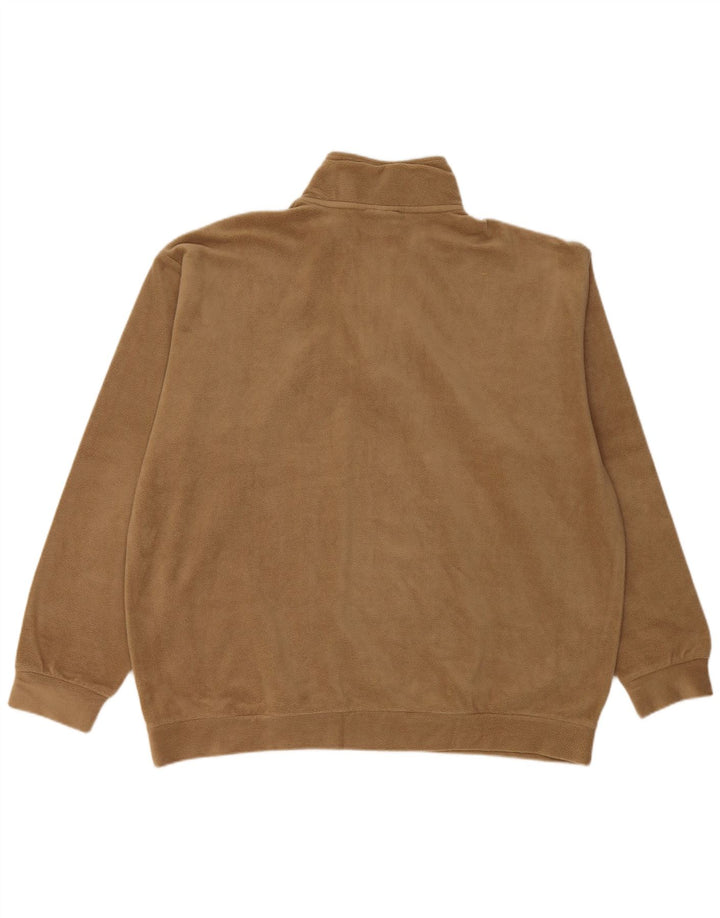NORTH SAILS Suéter masculino de lã com zíper e gola 2XL poliéster bege