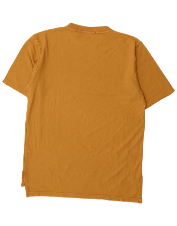 Camiseta masculina Henry Cottons Top de algodão amarelo médio