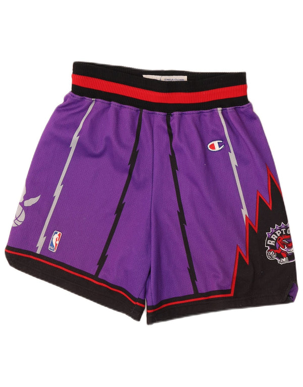 Shorts Masculino Mitchell&Ness NBA Los Toronto Raptors Campeão Pequeno Roxo